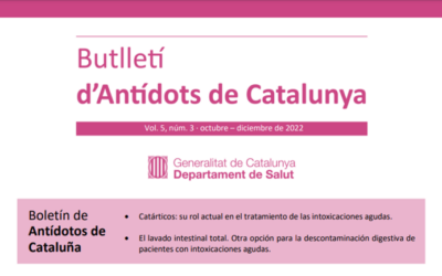 Los catárticos y el lavado intestinal total, protagonistas del nuevo Boletín de Antídotos de Cataluña (BAC)
